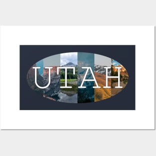 Utah Mountains sticker, face mask, shirt Posters and Art